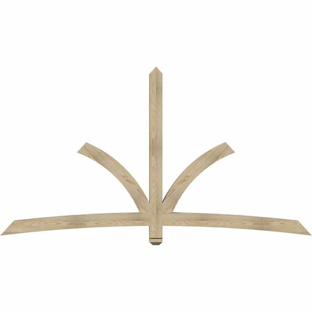 Ekena Millwork Davenport Rough Sawn Timber Gable Bracket, Douglas Fir, 96"W x 52"H x 4"D x 4"F, 13/12 Pitch GBW096X52X0404DAV00RDF
